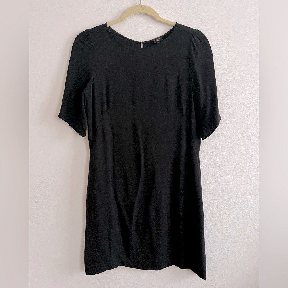 Perfect silk mini little black dress.